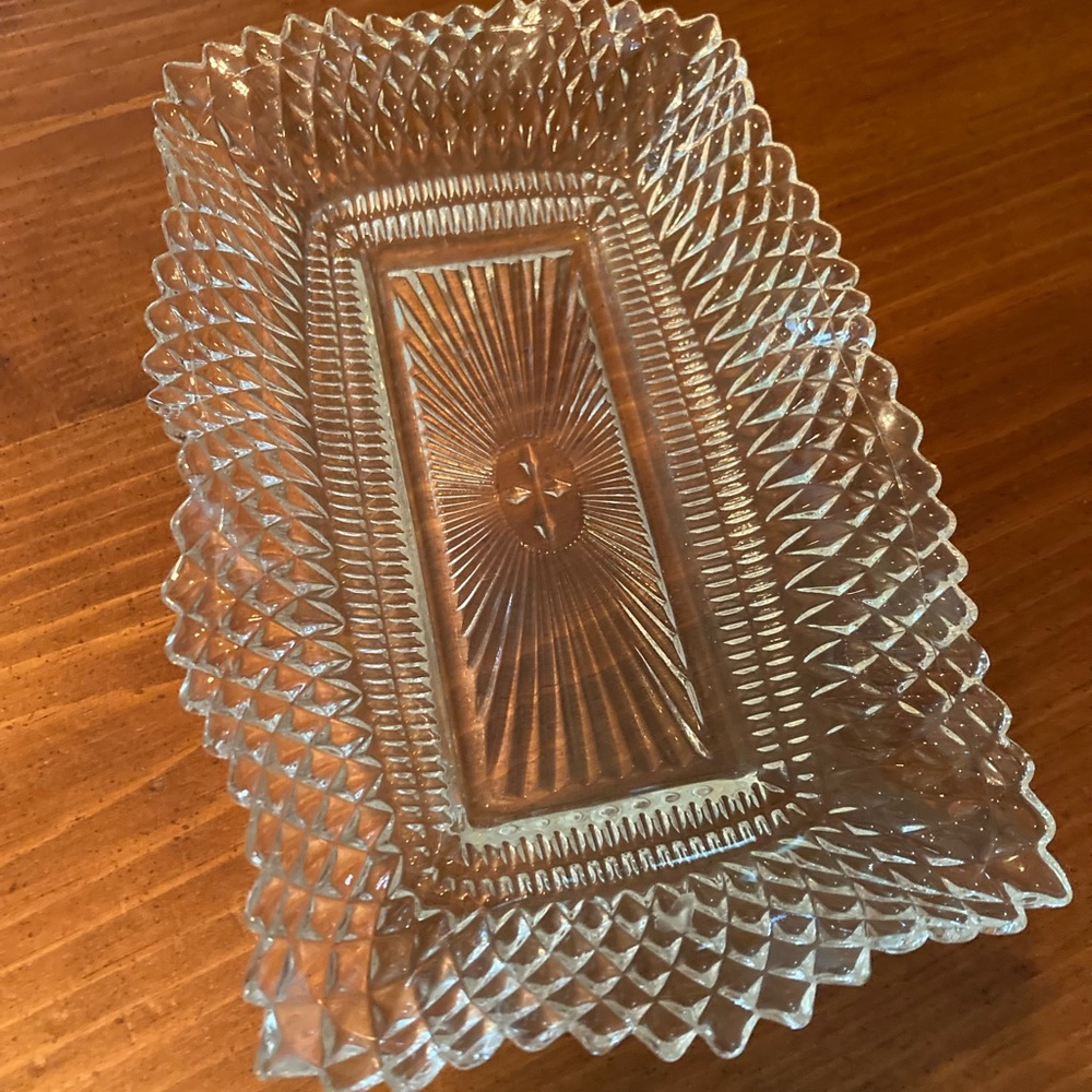 Clear glass dish I used it for a candy tray